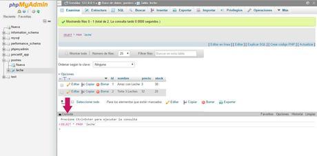 Guardar consultas en phpMyAdmin 4.5