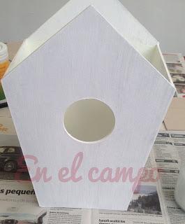 Tutorial casita de pájaros de cartonaje, segunda parte.