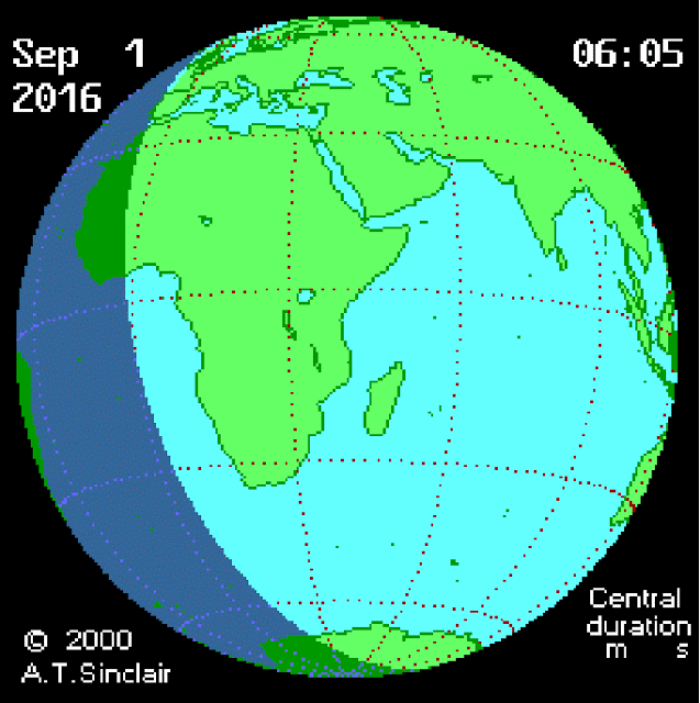 Eclipse anular de Sol 1 de Septiembre de 2016