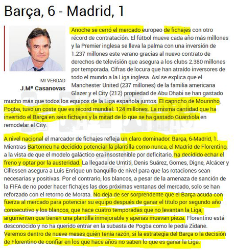 Casanovas (Sport) Si el Madrid no ficha y cuando fichaba