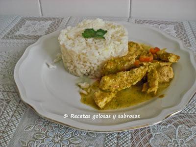 Pechuga de pavo con arroz