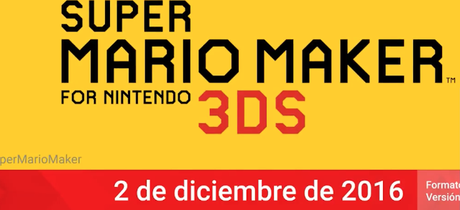 Super Mario Maker 3DS anunciado para el 2 de diciembre