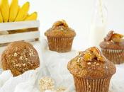 Muffins plátano avena caramelizado miel, desayuno campeones