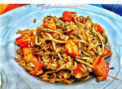 Arroz integral con gulas