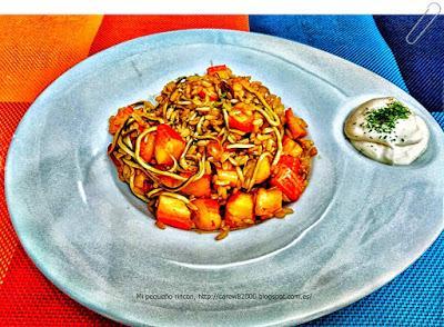 Arroz integral con gulas