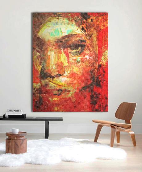 Arte y decoración: algunos ejemplos de cómo elegir un color ethnic style portraits, XL size canvas wall decor