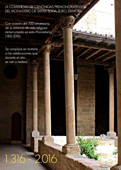 Premonstratenses Santa Sofía (700 años): 16 de Septiembre.