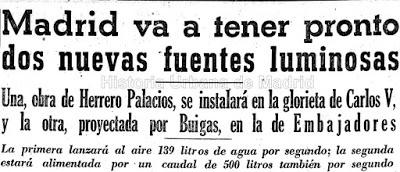 La olvidada fuente de la Glorieta de Atocha (Plaza del Emperador Carlos V)