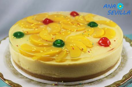 Tarta de melocotón sin horno Ana Sevilla con Thermomix