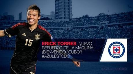 Cruz Azul confirma a Erick ‘cubo’ Torres como refuerzo