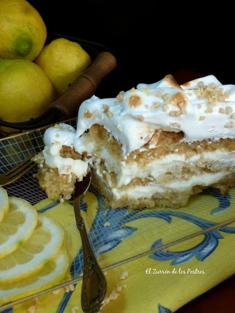 Pastel de Limón, Almendra y Merengue