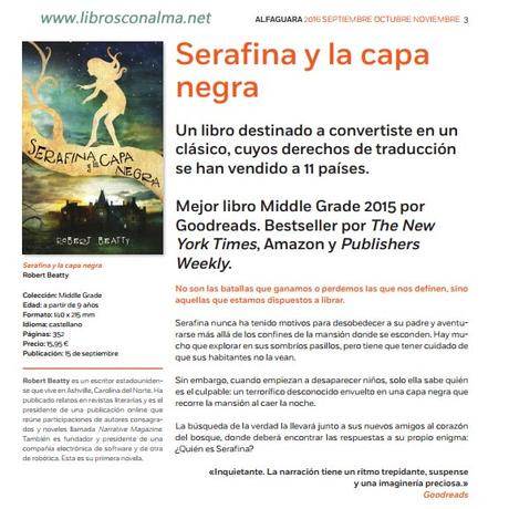 Novedades de Alfaguara Juvenil (sept.- nov. 2016)