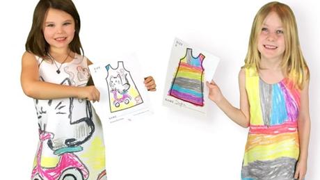 Vestidos de dibujos para que los niñ@s diseñen su propia ropa
