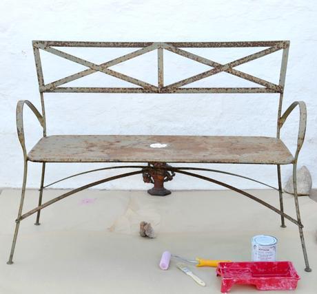 DIY - TRANSFORMACIÓN DE UN ANTIGUO BANCO DE HIERRO DIY - TRANSFORMACIÓN DE UN ANTIGUO BANCO DE HIERRO