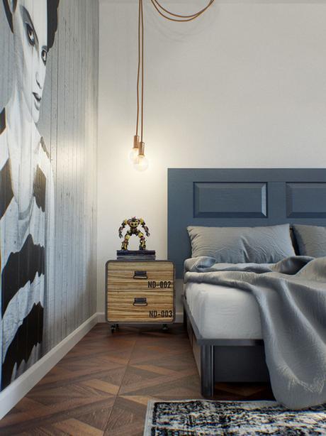 Un loft de estilo industrial para amantes de la cultura Pop