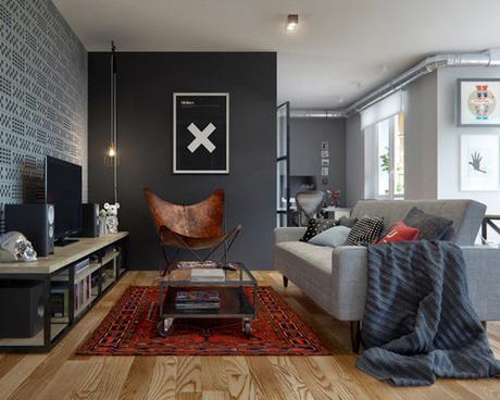 Un loft de estilo industrial para amantes de la cultura Pop