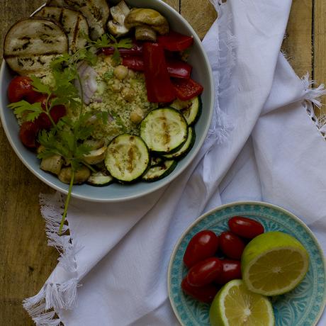 ENSALADA DE CUSCUS CON VERDURAS A LA PARRILLA