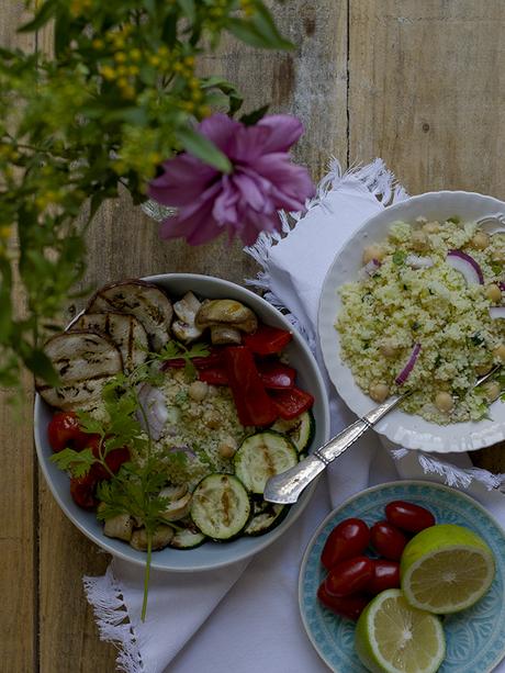 ENSALADA DE CUSCUS CON VERDURAS A LA PARRILLA