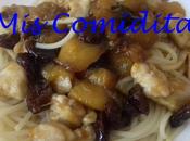 Spaguettis pollo mango