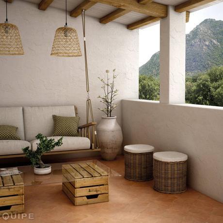 Curvytile Cotto Clay: Terrazas de estilo Moderno de Equipe Ceramicas