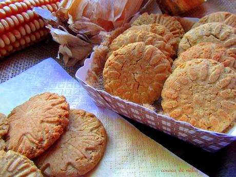 Galletas de harina de maíz y castañas al limoncello