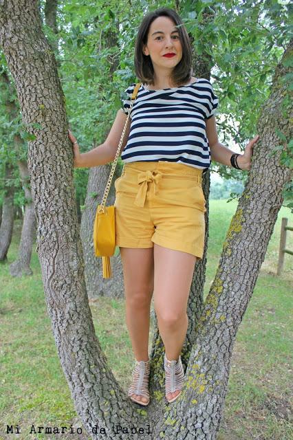 Ideas para Vestir un Short Amarillo - Propuesta 2