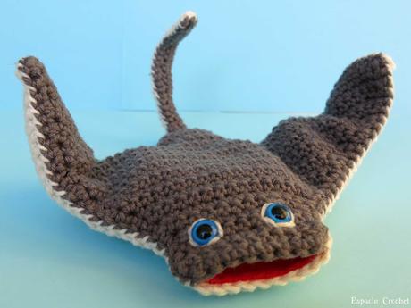 Manta raya amigurumi