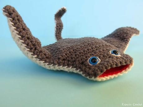 Manta raya amigurumi