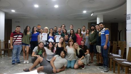 Todos los participantes del training course “Youth Employment Action” en Kratovo, Macedonia.