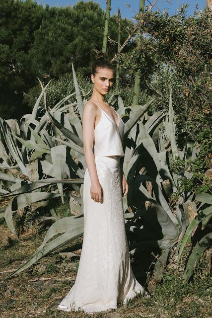 Vestidos de novia con crop tops de Otaduy 