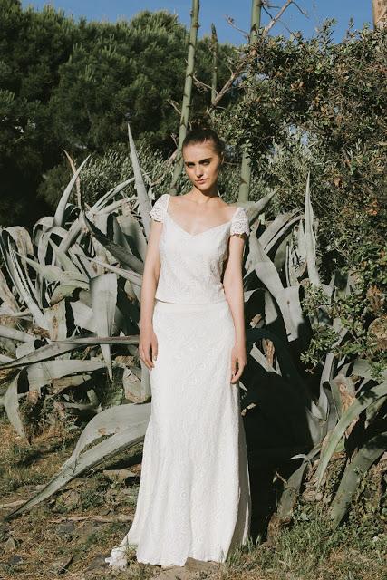 Vestidos de novia con crop tops de Otaduy 