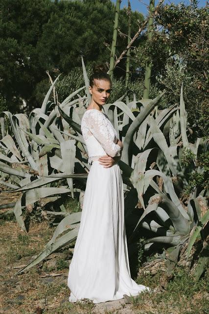 Vestidos de novia con crop tops de Otaduy 