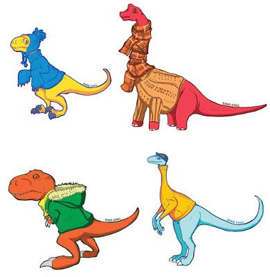 Los dinosaurios abrigados de Dóra Laborc