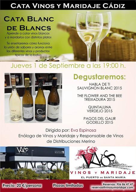 VINOS Y MARIDAJE: Cata Blanc de Blanc: jueves 1 de septiembre de 2016