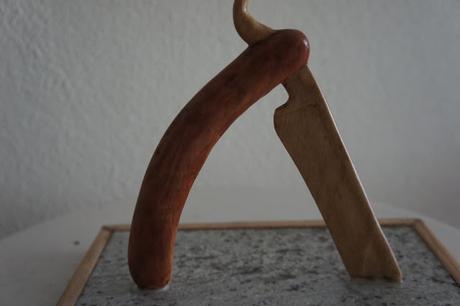 TALLAS EN MADERA: NAVAJA DECORATIVA BARBER