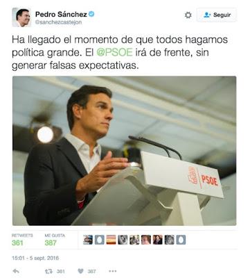 ALGO RARO LE PASA A PEDRO SÁNCHEZ