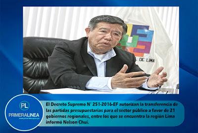 GORE LIMA LOGRA TRANSFERENCIA DE RECURSOS A FAVOR DEL SECTOR SALUD…