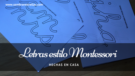 Letras estilo montessori, hechas en casa, letras de lija, aprender a leer, escribir, lectoescritura