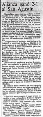 08 de Septiembre en ALianza Lima [debut de Juan Jayo]