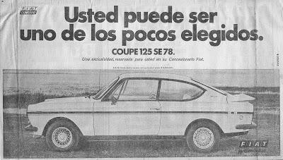 La cupé Fiat 125 SE