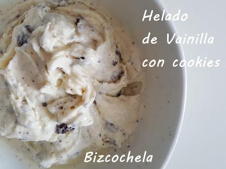 HELADO DE VAINILLA CON COOKIES