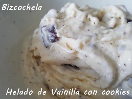 HELADO DE VAINILLA CON COOKIES