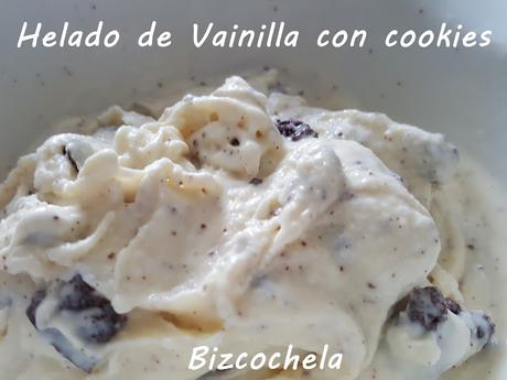 HELADO DE VAINILLA CON COOKIES