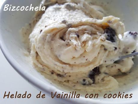HELADO DE VAINILLA CON COOKIES