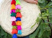 diy: bolso estilo boho pompones colores