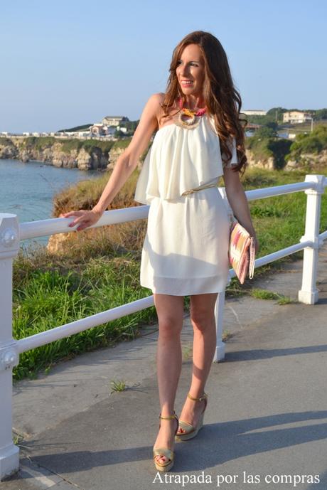 VESTIDO BLANCO ASIMÉTRICO