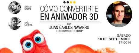 Workshop gratuito en Coco School sobre animación 3D con Juan Carlos Navarro de Pixar