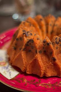 Bizcocho de naranja confitada y chocolate
