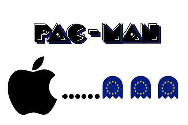 el villano arrinconado, humor, chistes, reir, satira, Apple. Pac-Man