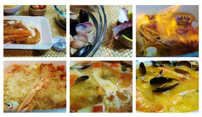 Sopa de mariscos y arroz